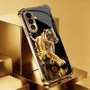 Fierce Tiger Electroplated Glass Phone Case Suitable for Samsung GalaxyS26 S25 S24 S23 S22 S20FE/Ultra/Plus Anti Fall Back Cover