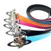 Heart Shaped Buckles Fashion Belt For Trendsetters Black Adjustable PU Leather for Trendy Outfits