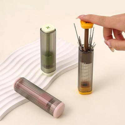 With 20Pcs Needle Quilt Sewing Needle Multifunctional Magnetic Sewing Needle Box  for Quilt Sewing