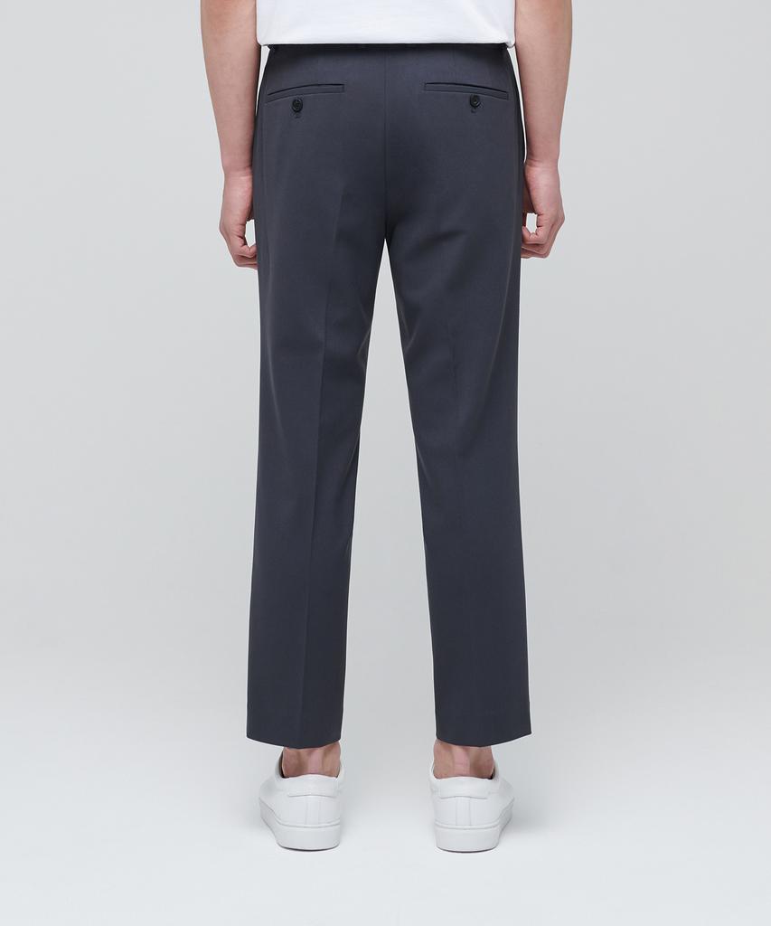 Musinsa Standard Lightweight Tapered Hidden Banding Crop Slacks [Blue Gray]