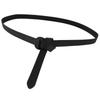 True Leather Women Slim Waist Belt With Tie Knot For Dresses And Sweaters