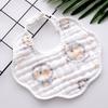 6 Layer Muslin Cotton Baby Bibs With Ties Newborn Soft Absorbent Drool Bibs For Infants Saliva Towel Burp Cloth