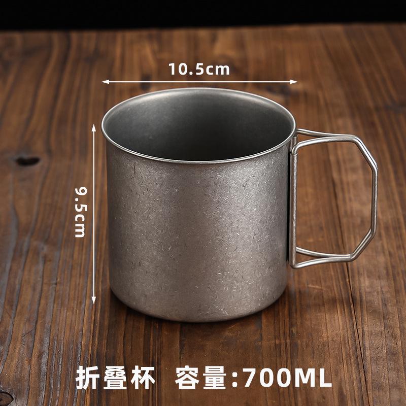 Retro Stainless Steel Coffee Cup  Milk Juice Beer Cup Durable Camping Travel Kitchen Restaurant Cup Outdoor Camping Water Mugs