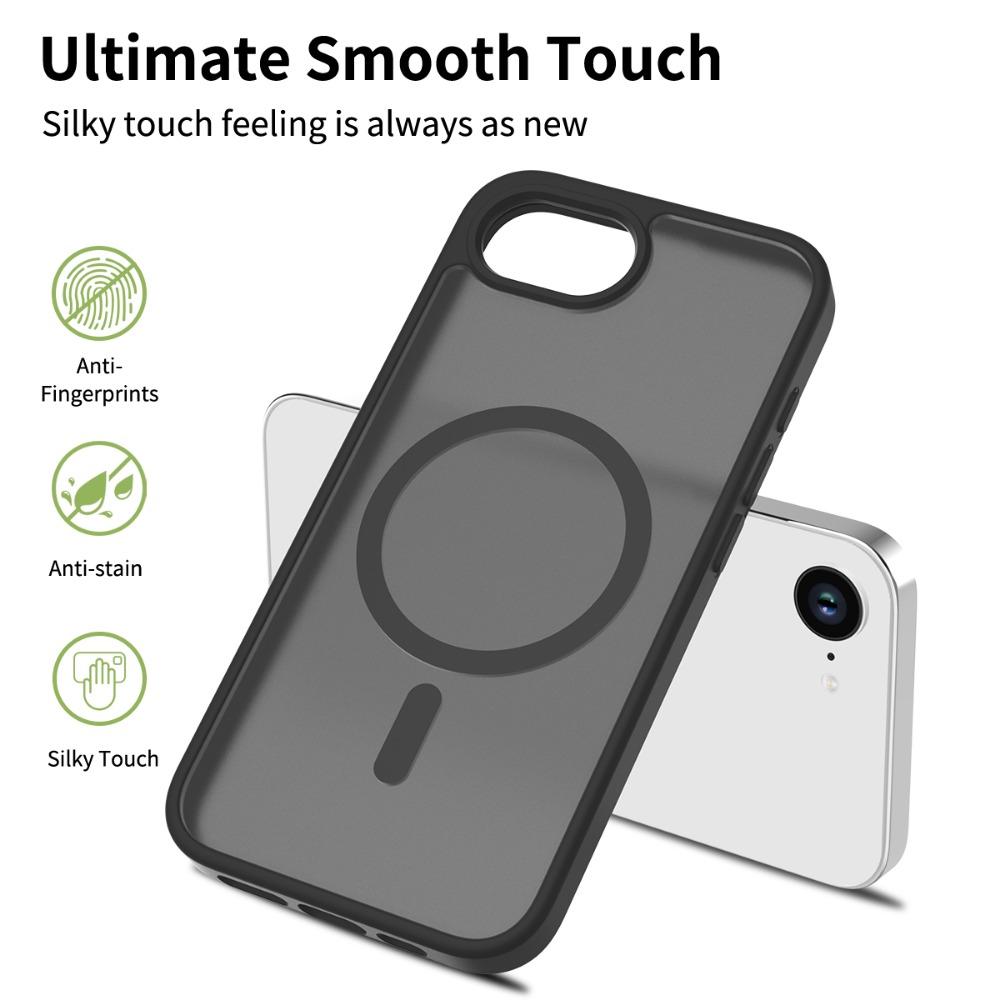 Ultra-Thin MagSafe Compatible Case for iPhone 16e 16 Pro Max XR 11 13 14 12 Pro - TPU/PC Silky Smooth Touch Wireless Charging Shockproof Cover