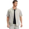FILA Explore Outdoor Sports Series Logo Polo Short Sleeve Shirt Men shirts Beige A11M527706F-BG