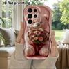 Phone Case: 2D Flat Samsung Galaxy A34 A35 M05 M06 S20 S22 S21 FE Plus 5G Protective Case, Couple Style, Holding Flower Plush, Christmas and Halloween
