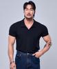Pijikeolgameoncheu P2411 Modal Spandex Collar Muscle Fit Short Sleeve [Black]