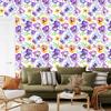 Wallpaper Flowers White and Lavender for Living Room and Bedroom 50x1000