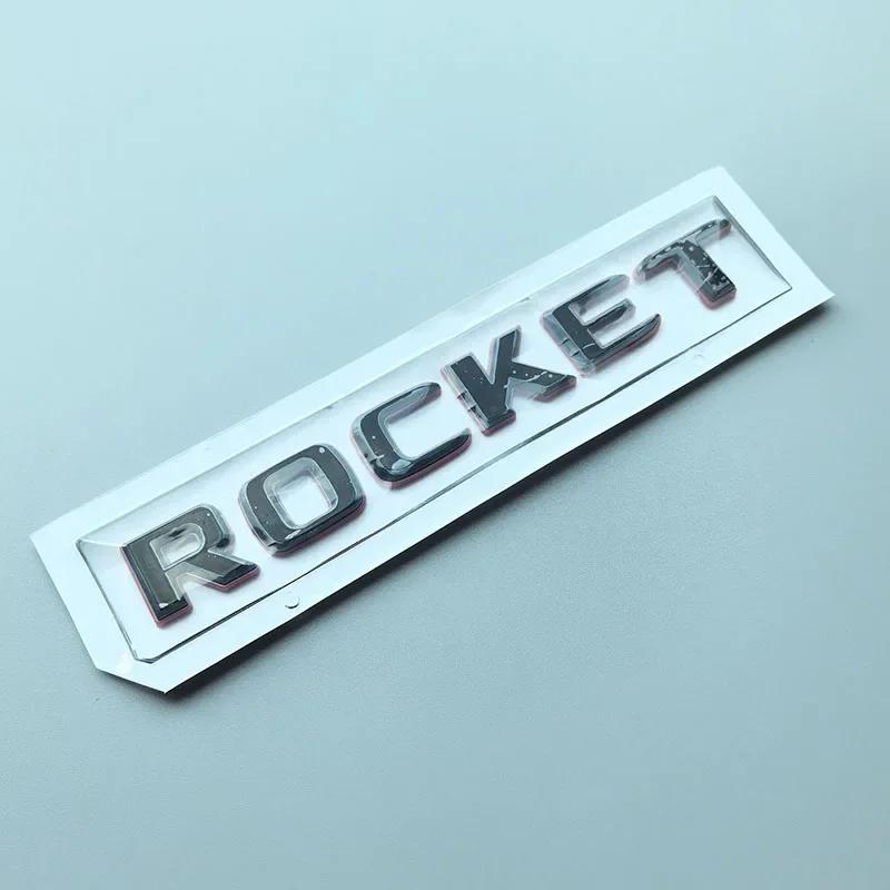 Glossy Black & Red Letters ROCKET ABS Car Emblem Trunk Nameplate Logo Sticker for 700 800 900