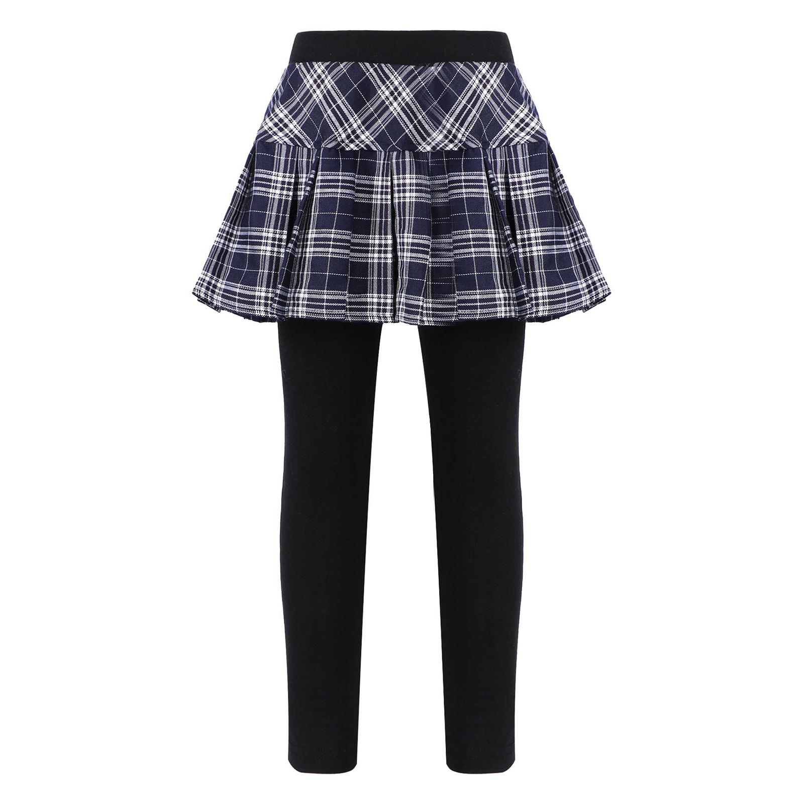 

Діти Дівчата Повсякденні довгі штани Плісована спідниця з принтом у сітку Легінси підроблений танцювальний одяг із двох частин