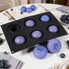 6 Cavity Blueberry Mousse Cake Mold Fruit Shaped Dessert Mold Silicone Baking Mold For Chocolate Pudding