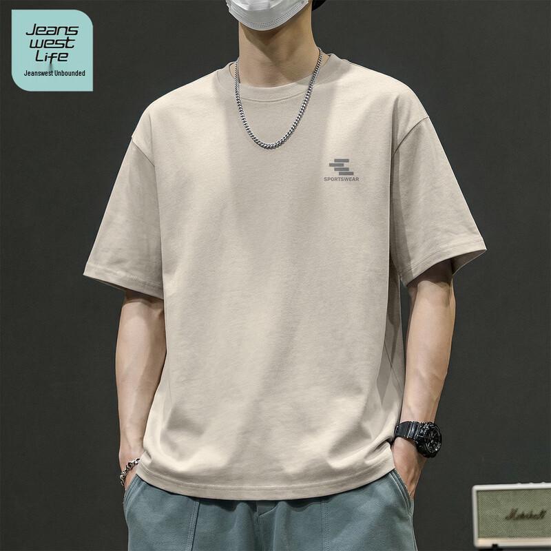 JEANSWEST LIFE Men s Pure Cotton Short-Sleeve T-Shirt L