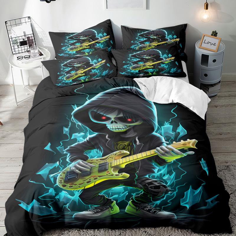 Animationsserie 3D Digitaldruck Dreiteiliges Bettwäscheset Bettlaken Bettbezug