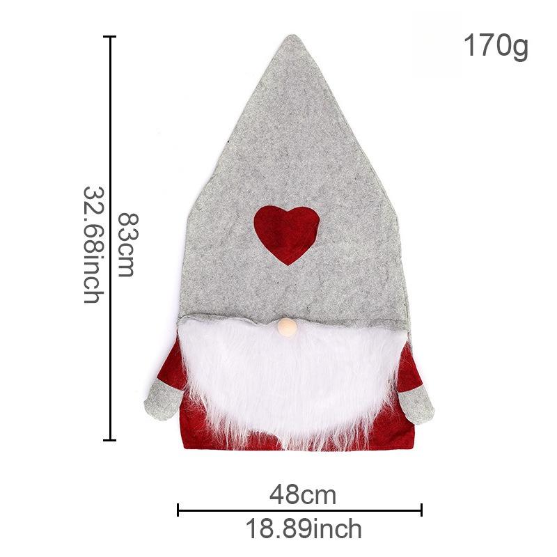 Christmas Chair Covers - Cartoon Forest Snowflake Print, European Style Dining Table Xmas Decor Chair Accessories