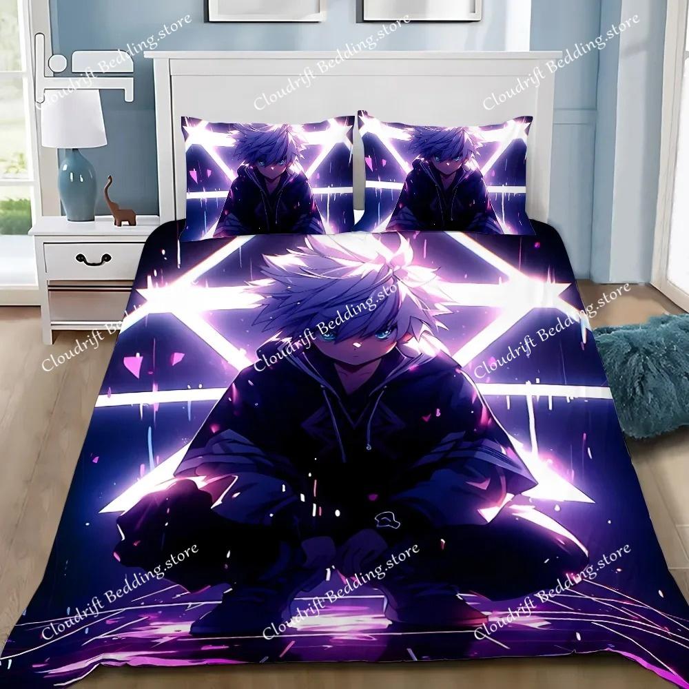 Anime Duvet Cover Pillowcase Bedding Set Hunter x Hunter Adult Boy Girl Bedroom Decoration Children Single Double Large Size