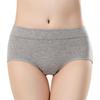 Solid Color Mid-Waist Plus Size Pure Cotton Women's Underwear