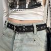 Stern Ausgeschnitten Dornschließe Retro Jeansgürtel Breiter Denimgürtel Metallschnalle Gürtel Bekleidungszubehör