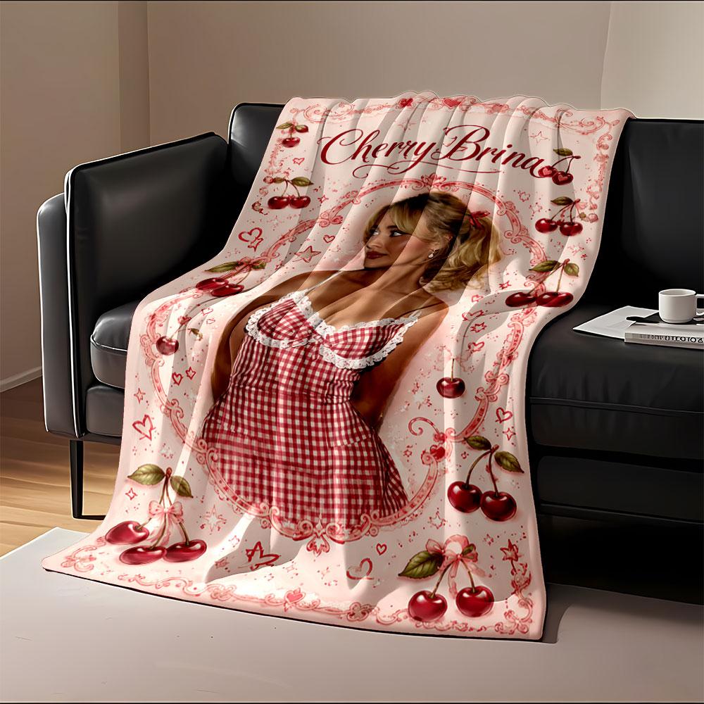 Cherry Brinas Vintage Blanket for all seasons blanket lunch break throw gift