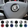 43/44mm Für VRS Octavia Fabia Kamiq Rapid VII Auto Lenkrad Mittelabdeckung Aufkleber Dekor Zubehör Auto Styling