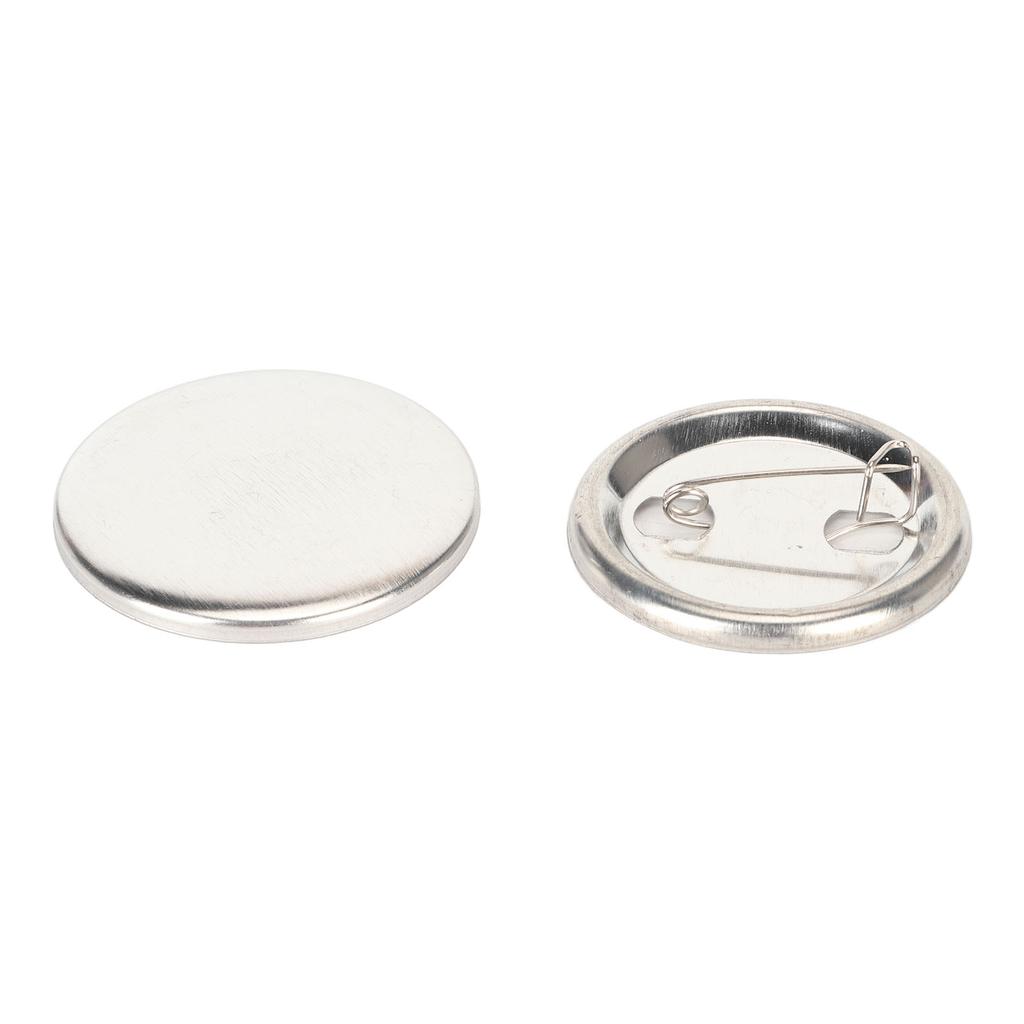 100 Set Pin Back Button Parts Button Maker Supplies Sturdy Metal Smoothing Round Shape 100 Sets Making Light  for Handicraft