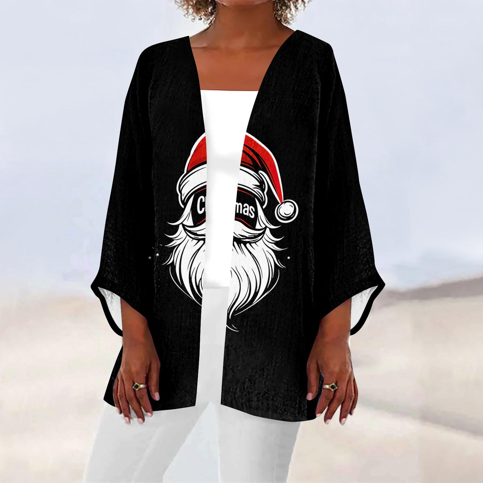 

Женская повседневная модная легкая куртка средней длины с принтом, кардиган XXL белый