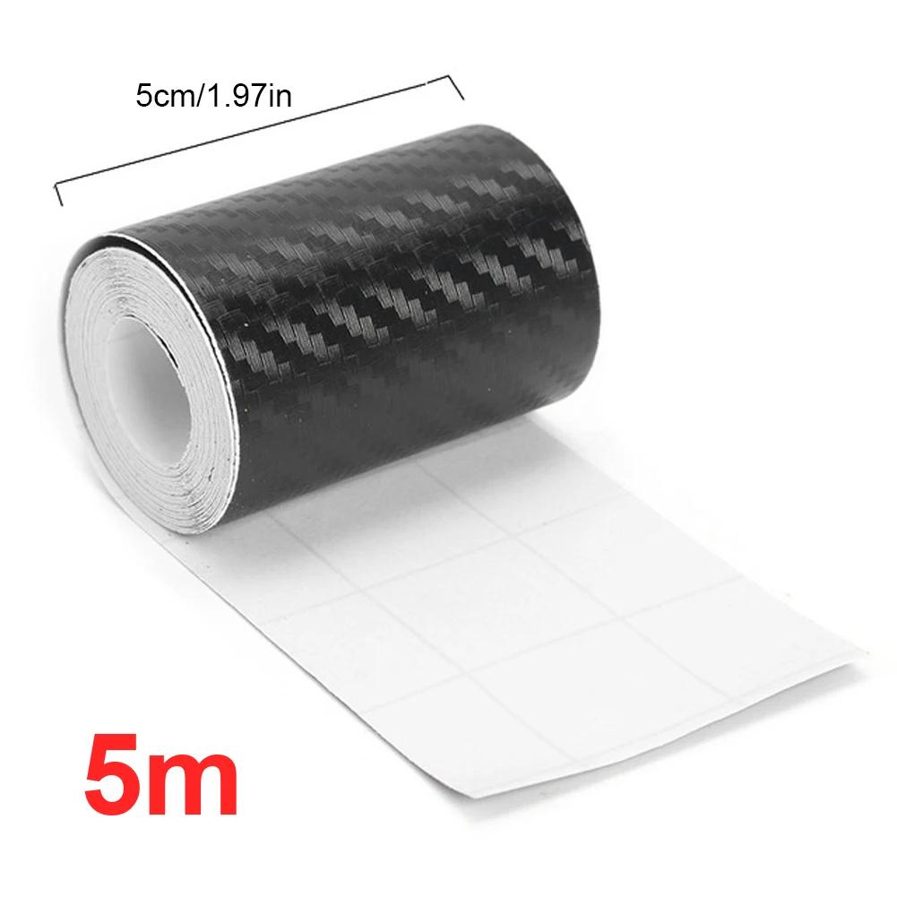 3D Carbon Fiber Tape Stickers DIY Nano Black Car Door Edge Guards Side Protector Strip Waterproof Protection Film Decorative