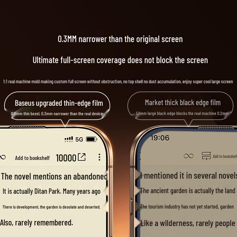 Baseus Ultra Ceramic Tempered Glass Screen Protector for iPhone 16 Pro Max