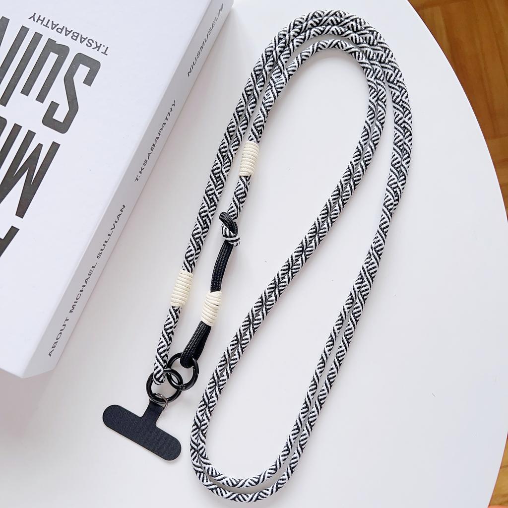 DIY 2-In-1 Mobile Phone Universal Lanyard, Crossbody Long Rope, Finger Rope, Fashionable Mixed And Matched Anti-Loss Rope