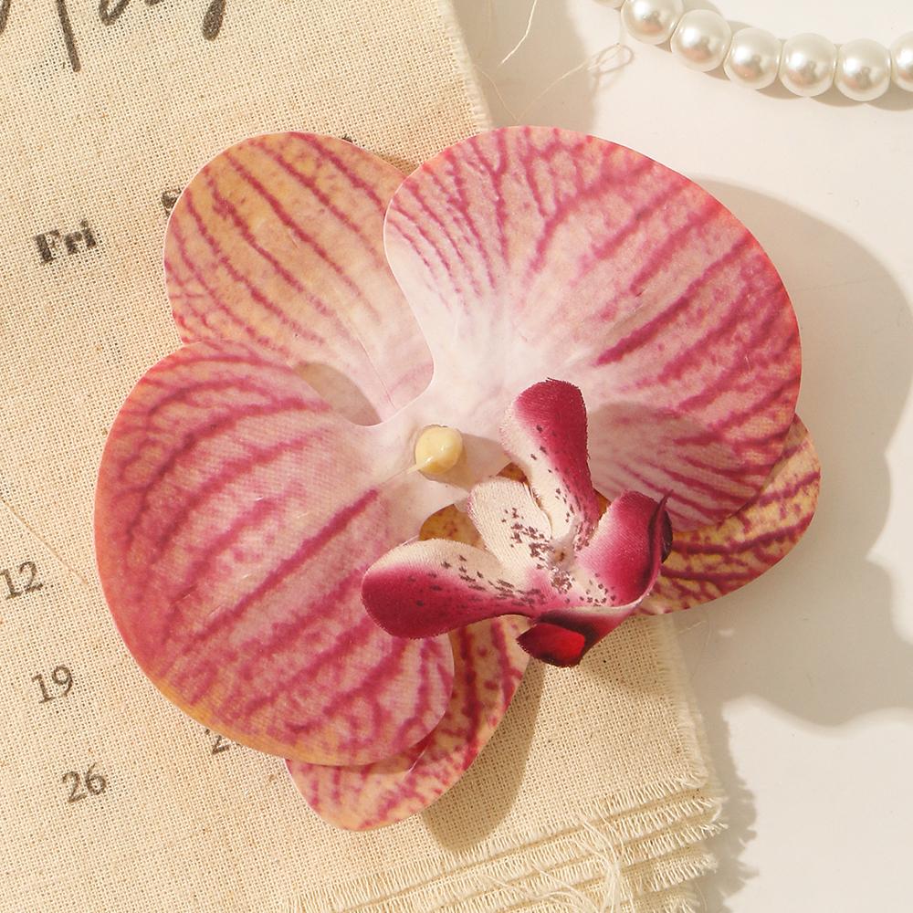 3/5/10Pcs Butterfly Orchid Artificial Flowers for Home Room Decoration Wedding Bridal Accessories Headwear Hair Clips DIY Gifts