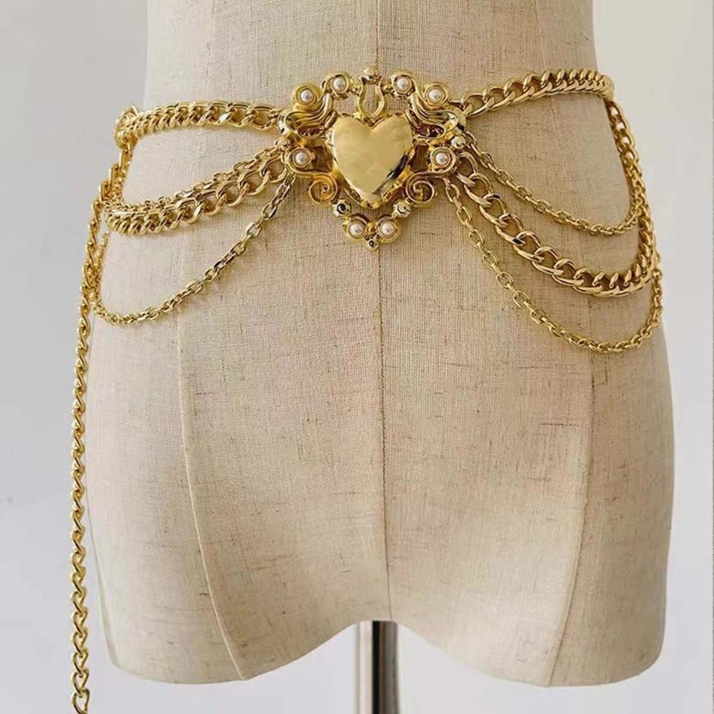 Fashion Metal Waist Chains Dress Accessories Advanced Hip Chain Versatile Elegant Belly Chain Waistband for Women