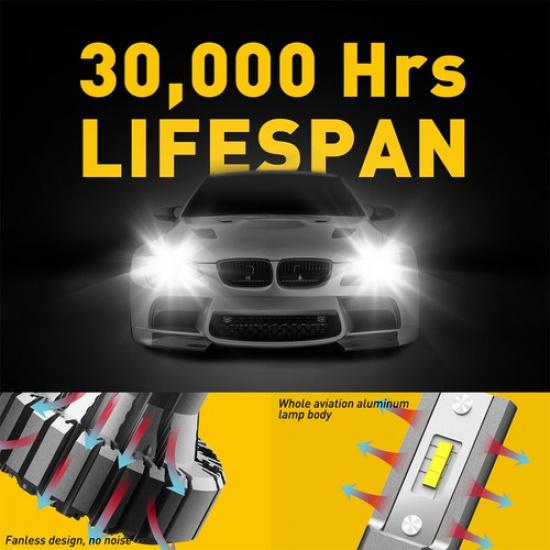 For VW Tiguan 2007-2018 H7 Super White 55w Headlight LED Bulbs 501 Upgrade Set