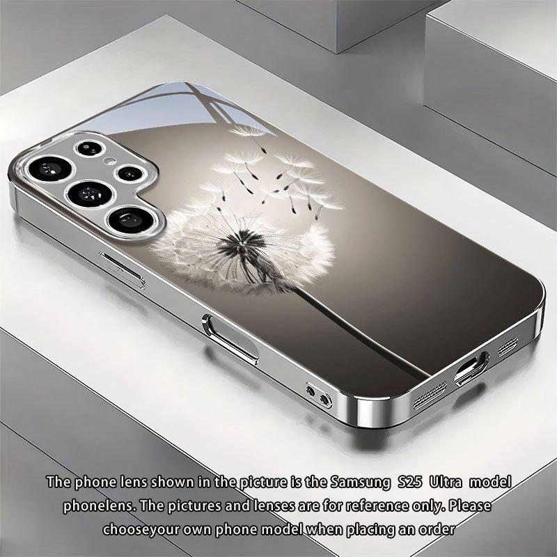 Lehké nadýchané bílé pampelišky pokovené stříbrem pouzdro na telefon Pro Samsung Galaxy S26 S25 Edge S24 S23 FE S22 Ultra S20 S21 5G kryt
