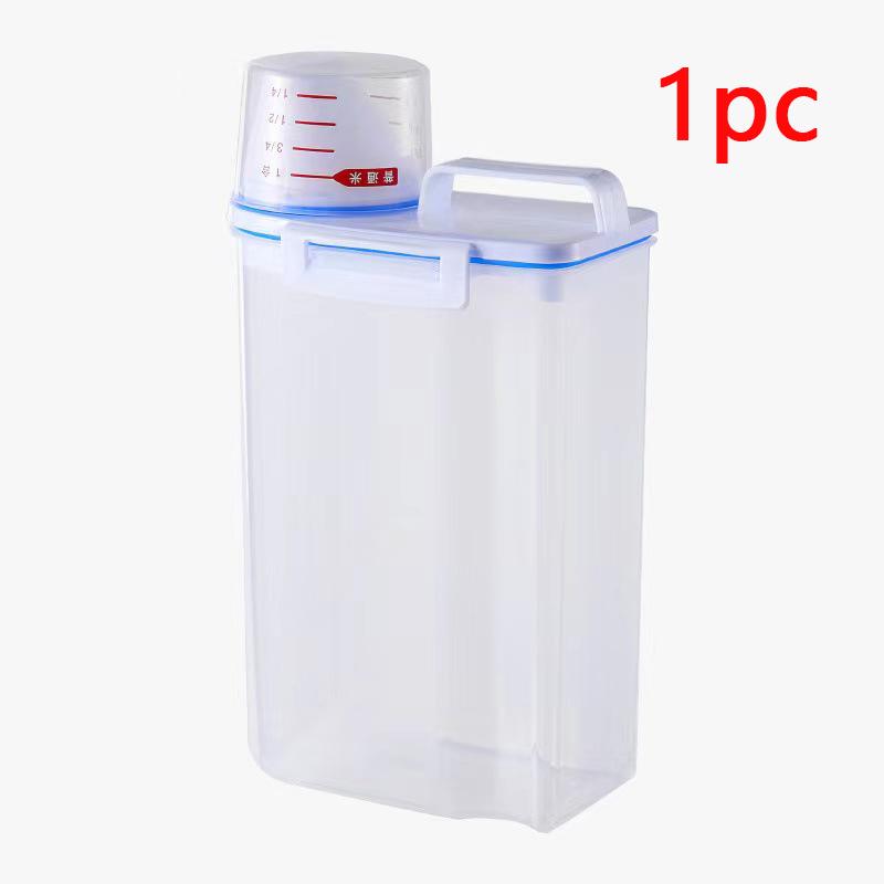 

1/2 шт. 2,5 л ведро для хранения продуктов питания, большая емкость, портативный влагостойкий резервуар для хранения с чашкой для взвешивания, ведро для продуктов питания, полипропиленовый контейнер