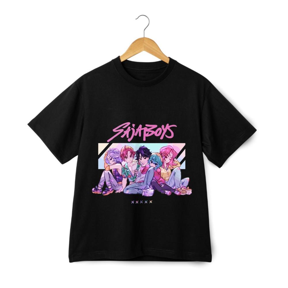 

Графическая футболка Saja Boys Sitting Together – K-pop Аниме Уличная одежда Унисекс Футболка 3XL