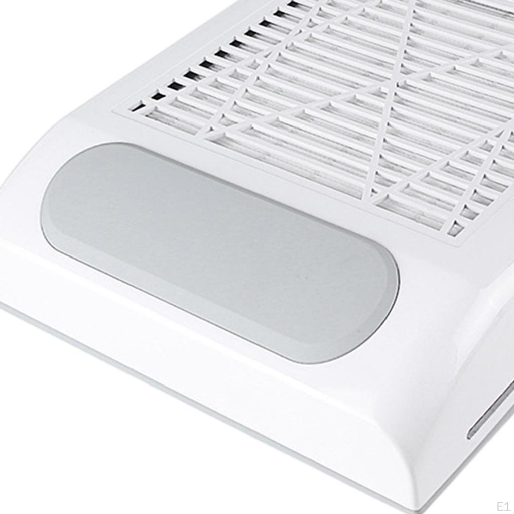 Nail Dust Collector Machine with Reusable Filter Mesh Extractor EUR White