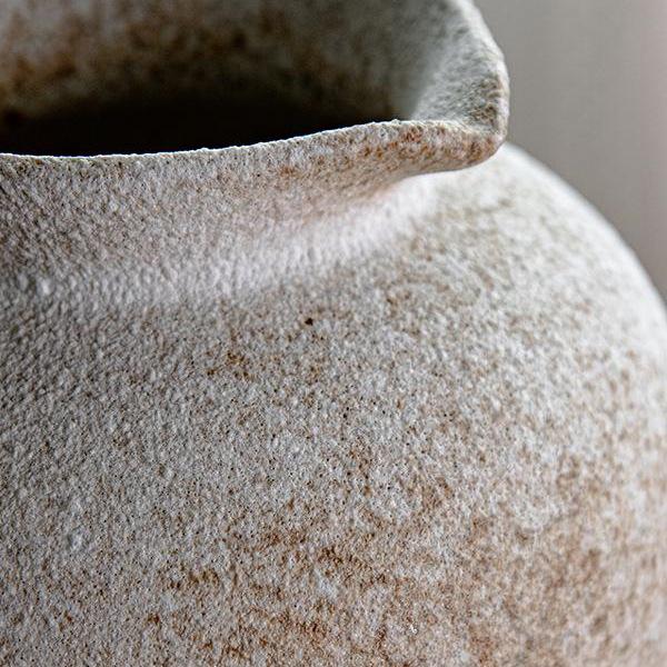 Keramická váza na sušené květiny Wabi-Sabi - Retro keramika pro kreativní aranžmá v jídelně nebo obývacím pokoji
