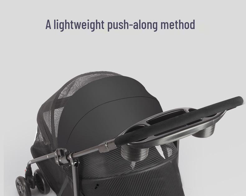 Lightweight Folding Pet Stroller for Cats & Small Dogs