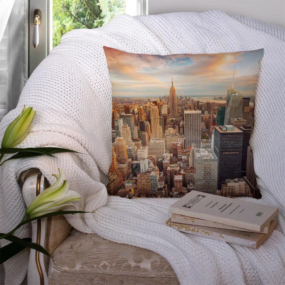 Home Decor New York Night Pillow Covers Cushion Hotel Car Seat Back Sofa