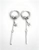 Stainless Steel Round Wire Hip Hop Earrings