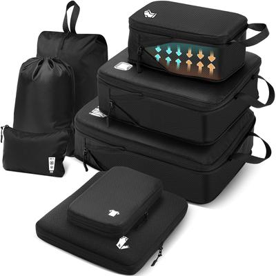 Samfolk Travel Compression Compression Packing Clothes Business Large Small Item Travel Underwear Drawstring Space Saver Bags, 8-Piece Set, Pouches,