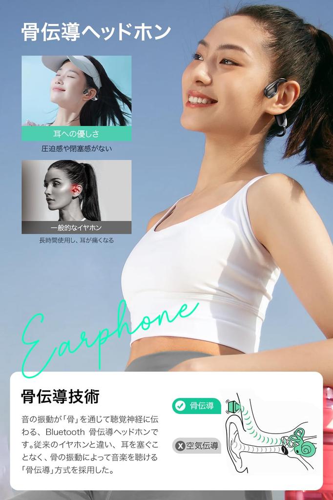Bone Conduction Bone Conduction Headphones Improved Sound Quality Bluetooth Headphones Bluetooth Comfortable Does Not Block Allows Ambient 11 Hours