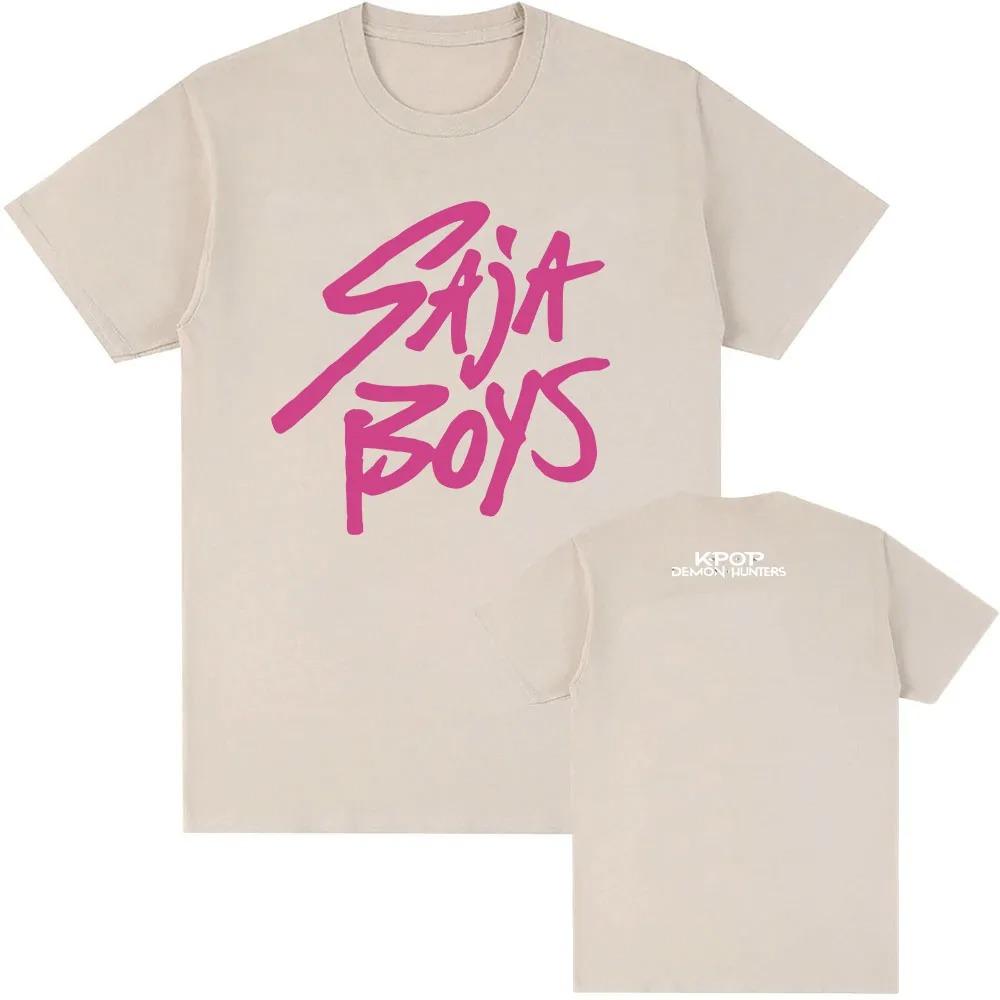 KPop Demon Hunter T-Shirt Summer Cotton Trend Loose T-Shirt Unisex Street Hip Hop Fashion Casual T-Shirt Oversized T-Shirt