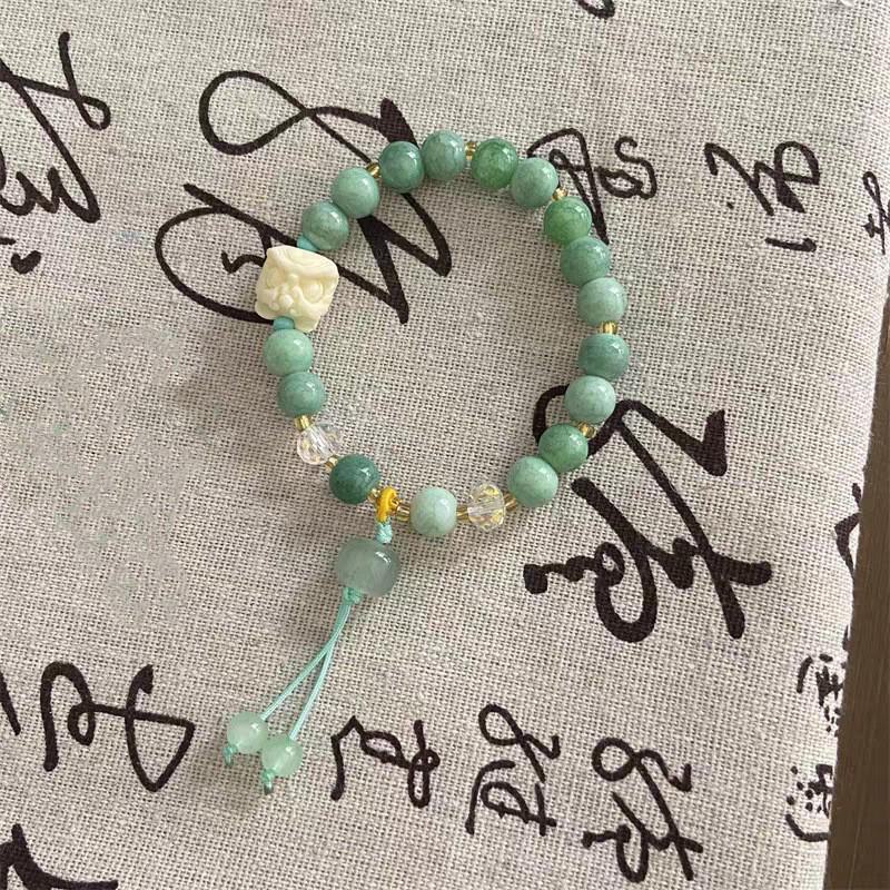 "New Ceramic Beaded Bracelet: Sweet Chinese Style for Women"