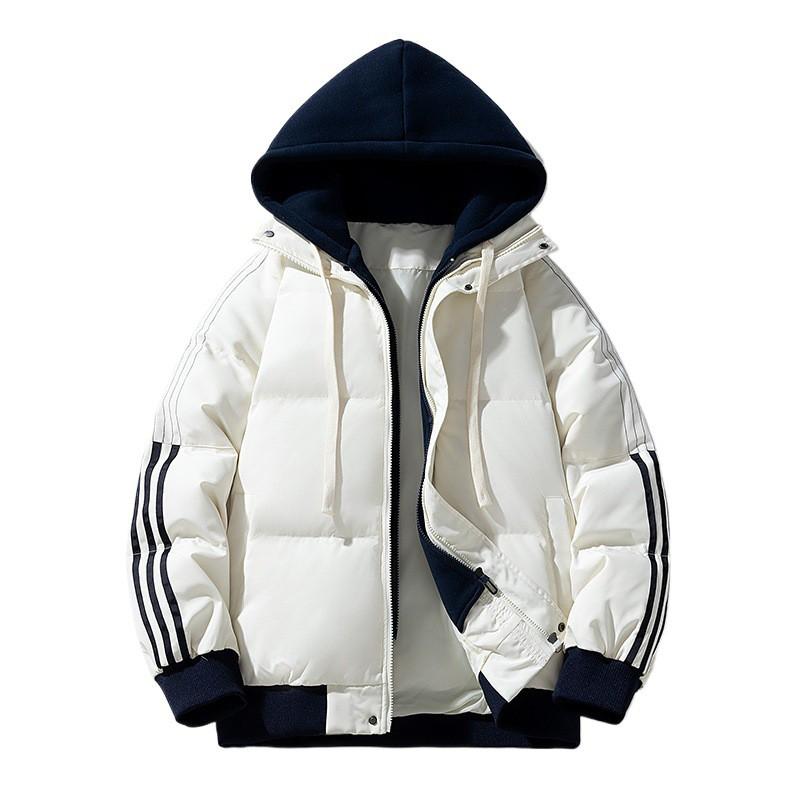 Unisex Oversize'owa Pikowana Kurtka Zimowa z Kapturem Ciepła Gruba Bawełniana Kurtka dla Nastolatków Codzienna Streetwear