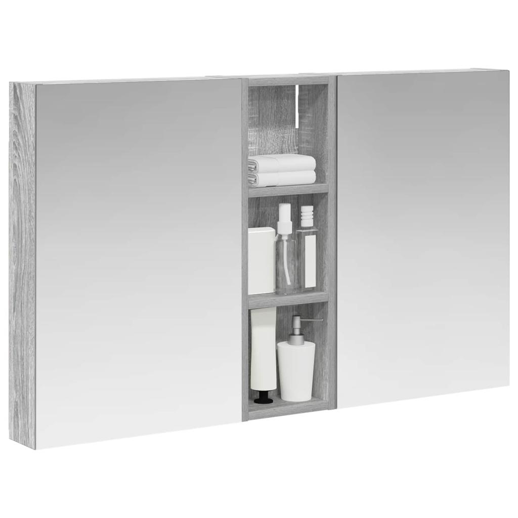 Bathroom Cabinet Set 3 Pcs 100 X 10.5 X 60.5 Cm Engineered Wood