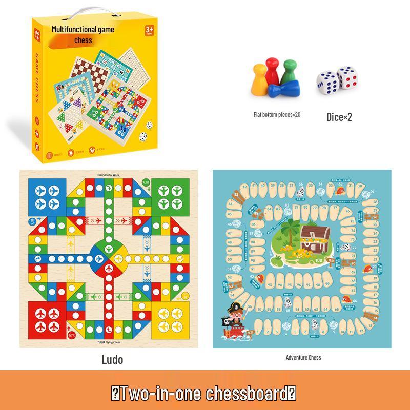 Multifunctional Chess Set: Ludo, Gomoku, Dou Shou Qi & Traffic Chess for Kids