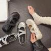 Retro Versatile Round Toe Buckle Strap Shoes for Women 2025 New High Quality Concise Butterfly-knot Soft Bottom Women's Flats