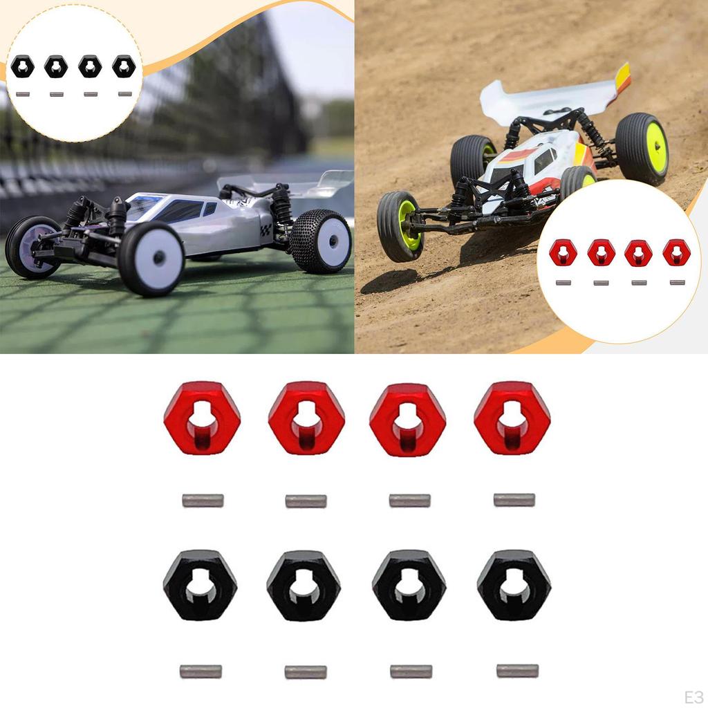 4 Pieces 7mm Hex Wheel Hub Adapter,Metal Sturdy Replacement,Compact Accessories RC Car Upgrade Part