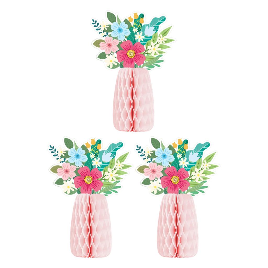 Colored Paper Vase Honeycomb Holiday Decoration for Easter Tabletop Centerpieces Wedding Receptions Festival Decoration