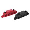 Pair Black Red Power Distribution Block Bus Bar M8 Terminal Studs for Cars RVs Ships Yachts